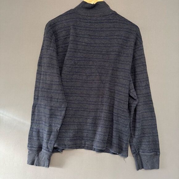 Calvin Klein Men’s Grey Striped 1/4 Zip Up Sweater Size 2XL 100% Cotton - Picture 4 of 9